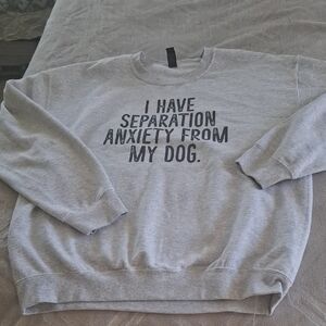 Gildan Gray Sweatshirt with Black Text